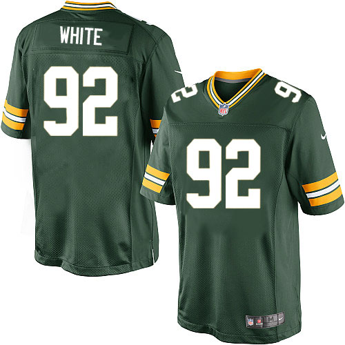 Men's Limited Reggie White Nike Jersey Green Home - #92 NFL Green Bay Packers